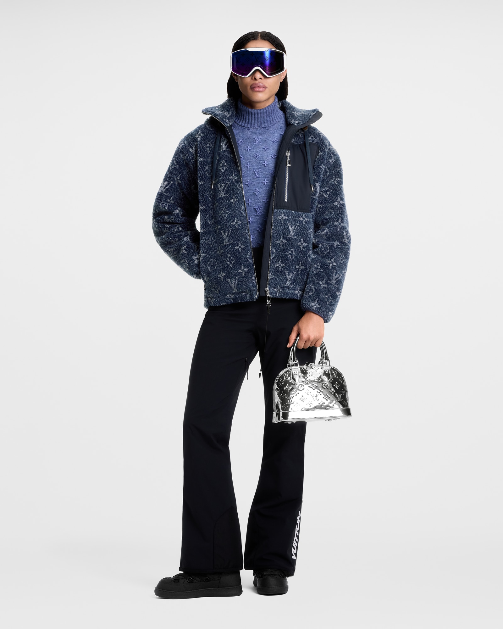 Denim-Effect Monogram Fleece Jacket - Discontinued Product | LOUIS